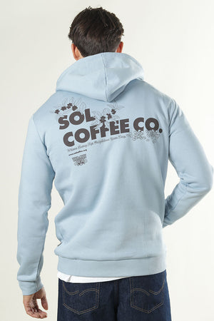 Only & Sons Ceres Food Fiesta Hoodie Blue Fog