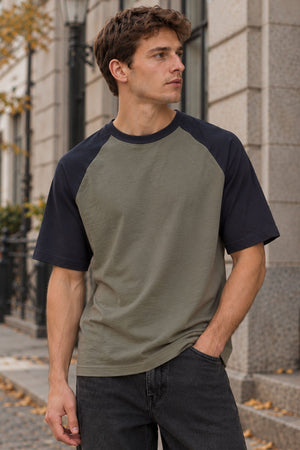 Only & Sons Heaton Raglan SS Tee Dusty Olive