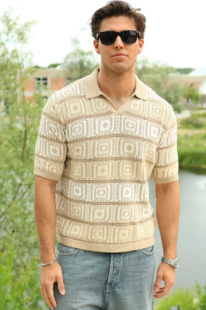 Only & Sons Bart Life RLX 5 SS Resort Knit Chinchilla
