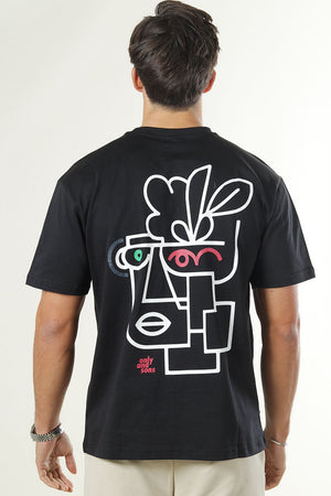 Only & Sons Fred Life Rlx Ss Print Tee Black