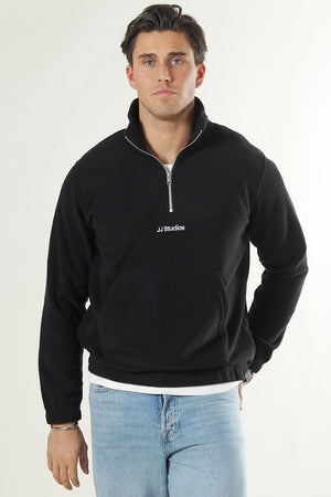 Jack & Jones Soho Fleece Half Zip Black