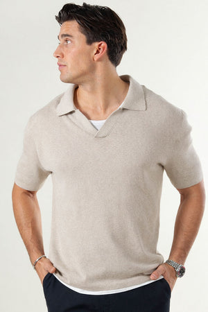 Only & Sons Travis Reg Fit Polo Shirt Oatmeal