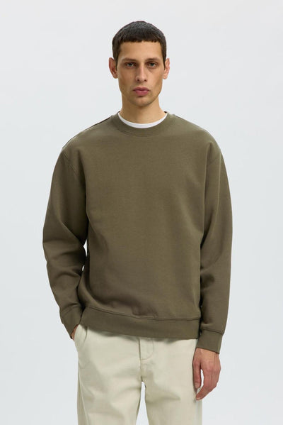 Selected Tom Soft Crew Neck Sweat Kalamata