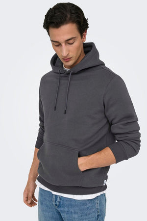 Only & Sons Ceres Hoodie Grey Pinstripe