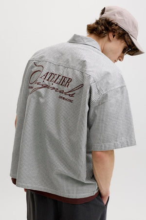 Jack & Jones Savona Austin Shirt SS Styd SS26 Asphalt