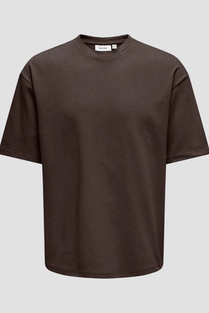 Only & Sons Caspian Airflex Boxy SS Tee Mulch