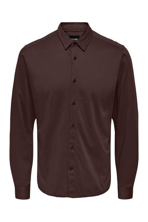 Only & Sons Miles Stretch Shirt Coffee Bean
