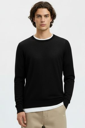 Selected Berg Crew Neck Zwart