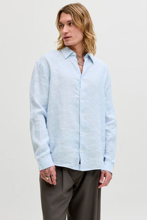 Jack & Jones Blalawrence Linen LS Shirt Chambray Blue