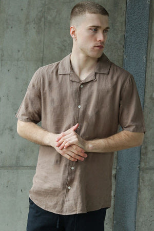 ONLY & SONS Caiden SS Resort Linen Shirt Fossil