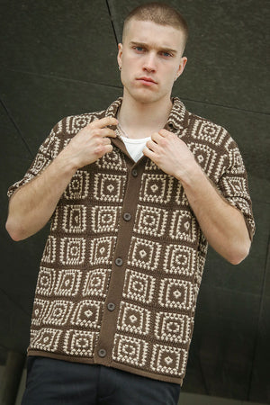 ONLY & SONS Bart Relaxed Fit SS Knit Shirt Demitasse