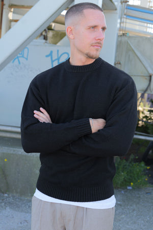 Jack & Jones Soho Ollie Knit Crew Neck Black