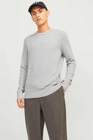 Jack & Jones Perfect Knit Crew Neck Light Grey Melange