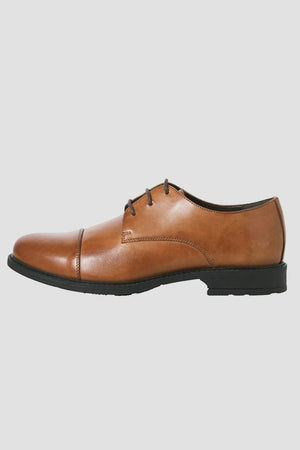 Jack & Jones Oslo Leather Dress Shoe Cognac