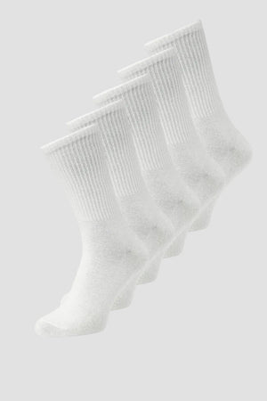 Jack & Jones Basic Tennis Sock 5- Pack White