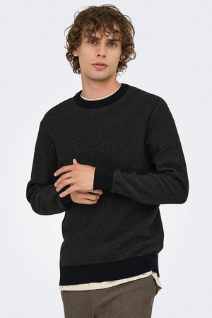 ONLY & SONS Morgan Regular Structure Crew Neck Black
