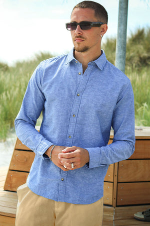 Jack & Jones Summer Shirt LS Faded Denim