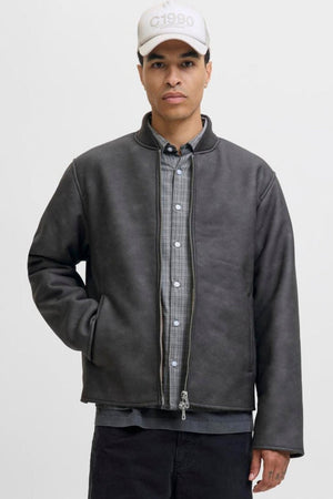 Jack & Jones Fade Pu Bomber Jas Chocolate Brown