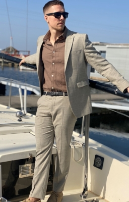 Selected Slim Oasis Linnen Suit Sand