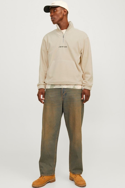 Jack & Jones Vesterbro Fleece Half Zip Oatmeal