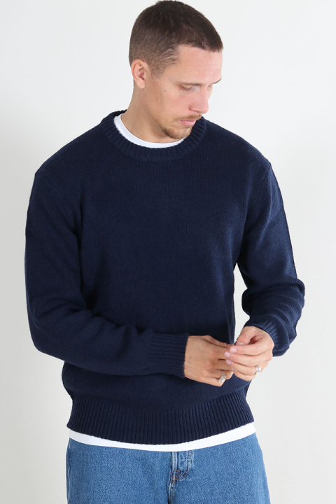 Selected Cody Knit LS Relaxed Crew Neck Sky Captain