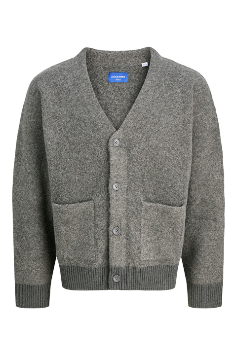 Jack & Jones Winter Cropped Knit Cardigan Dark Grey