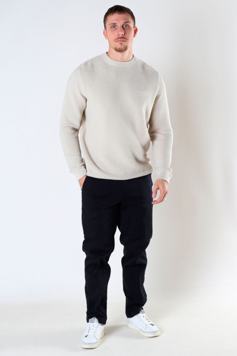 Solid Valencia Crew Knit Oatmeal