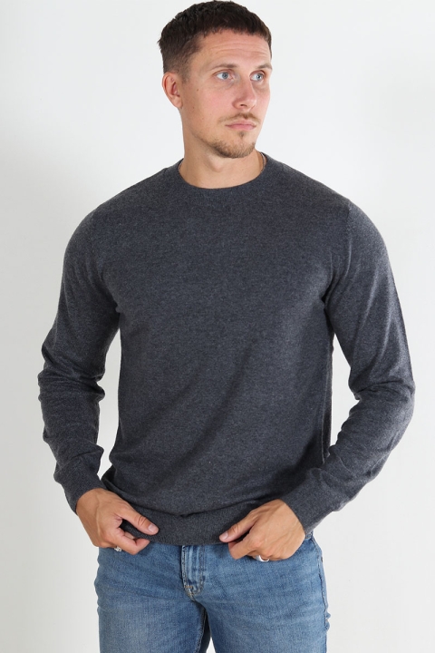 Jack & Jones Carter Knit Crew Neck Dark Grey Melange