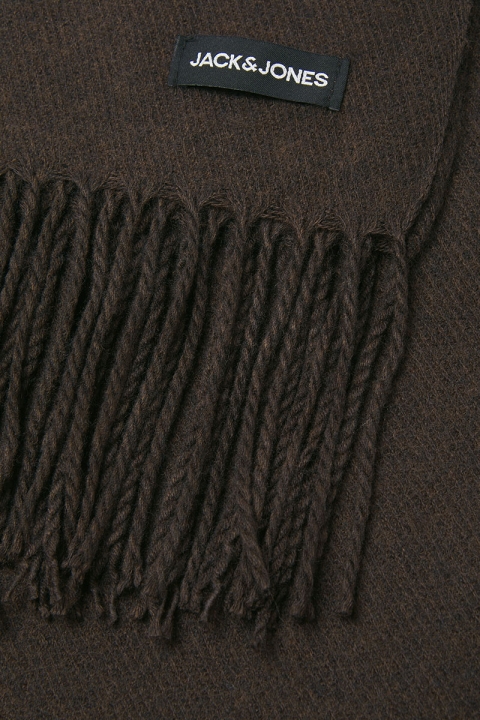 Jack & Jones Solid Woven Scarf Chocolate Torte