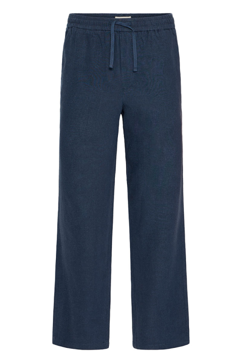 Allan Elasticated Linen Trousers Insignia Blue