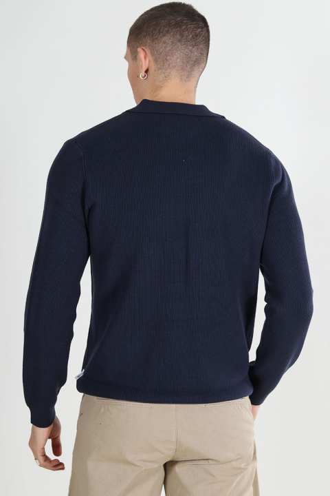 ONLY & SONS Phil Rib LS Polo Knit Parisian Night