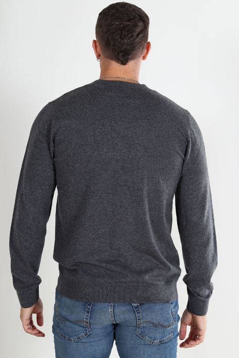 Jack & Jones Carter Knit Crew Neck Dark Grey Melange