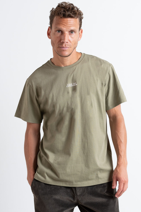 Clean Cut Copenhagen Cohen Brushed Tee SS Dusty Green