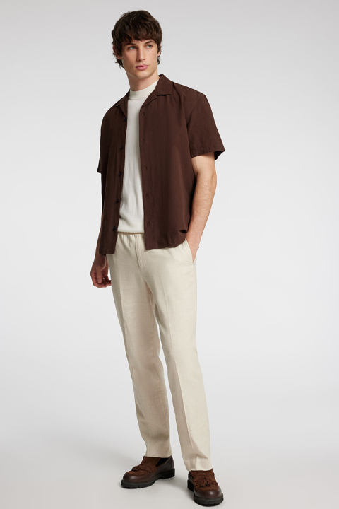 Selected Malik Sun Linen Pants Oatmeal