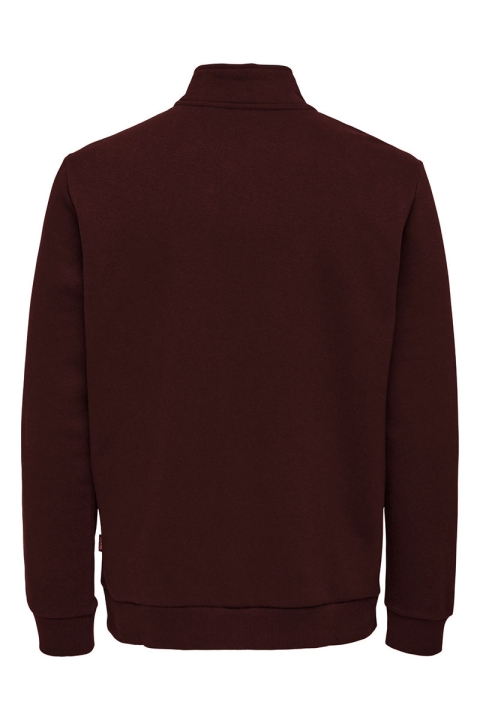 ONLY & SONS Ceres Half Zip Sweat Fudge