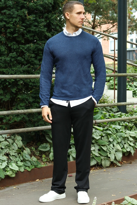 JEFF GREYSON CREW KNIT Navy Mix