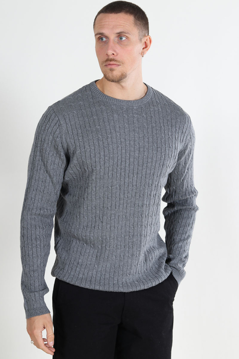 Kronstadt Cable Cotton Knit Lt Grey Mix