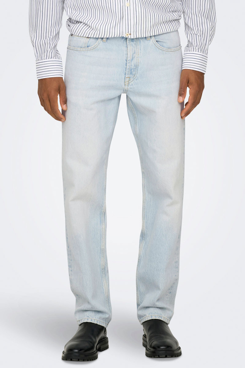 ONLY & SONS Edge Straight Fit 9393 Jeans Light Blue Bleached Denim