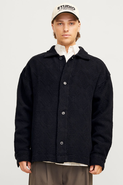 Jack & Jones Greenpoint Jacquard Overshirt  Black