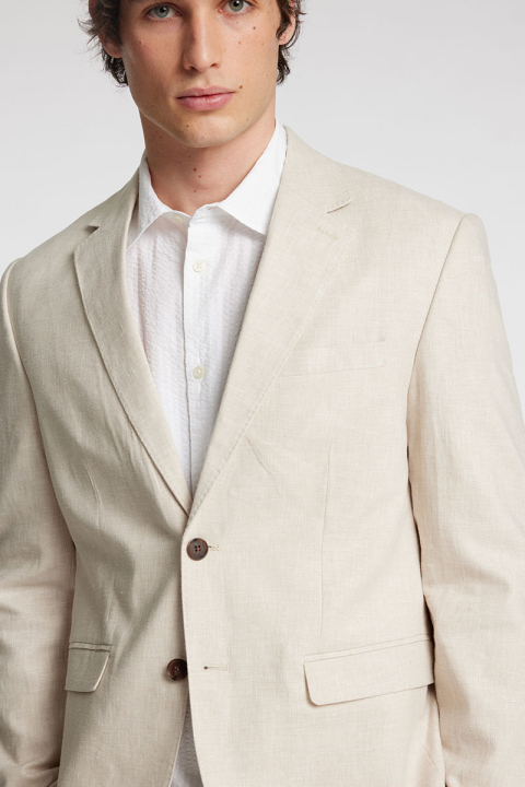 Selected Malik Sun Regular Linen Blazer Oatmeal