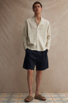 Solid Allan China Linen Shirt Oatmeal