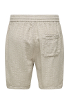 ONLY & SONS Tel Latham Linen Shorts Silver Lining