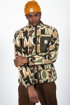 Fat Moose Trevor Fleece Jacket AOP Green/Brown