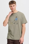 Solid Mannis T-Shirt Laurel Oak