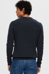 Selected Dane LS Structure Knit Crew Neck Sky Captain