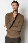 Clean Cut Copenhagen Oscar half-zip knit Brown Melangè