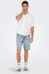 ONLY & SONS Edge Straight Fit Denim Shorts Light Blue Denim