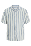 Jack & Jones Enzo Stripe Resort Shirt SS White