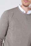 JEFF GREYSON CREW KNIT Dark Beige