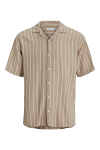 Jack & Jones Enzo Stripe Resort Shirt SS Crockery